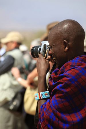 Masai Photographer Amboseli Kenya 